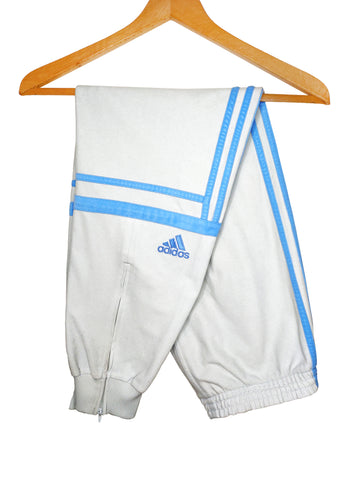 Pantalón Adidas Challenger Blanco - Bandas Azules - Talla L