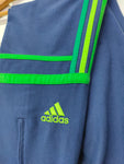 Pantalón Adidas Challenger Azul Marino - Bandas Verdes tricolor - Talla L